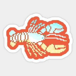 Modern Pixel Sea Lobster Sticker